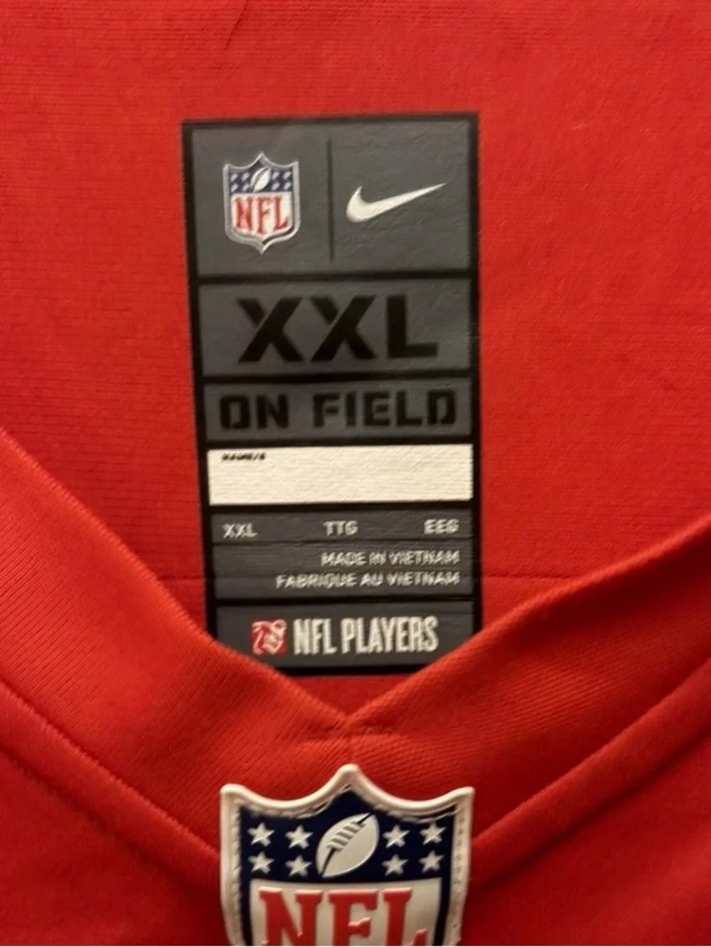 Nike Red XXL Player-Worn Style Football Jersey - Picture 4 of 4